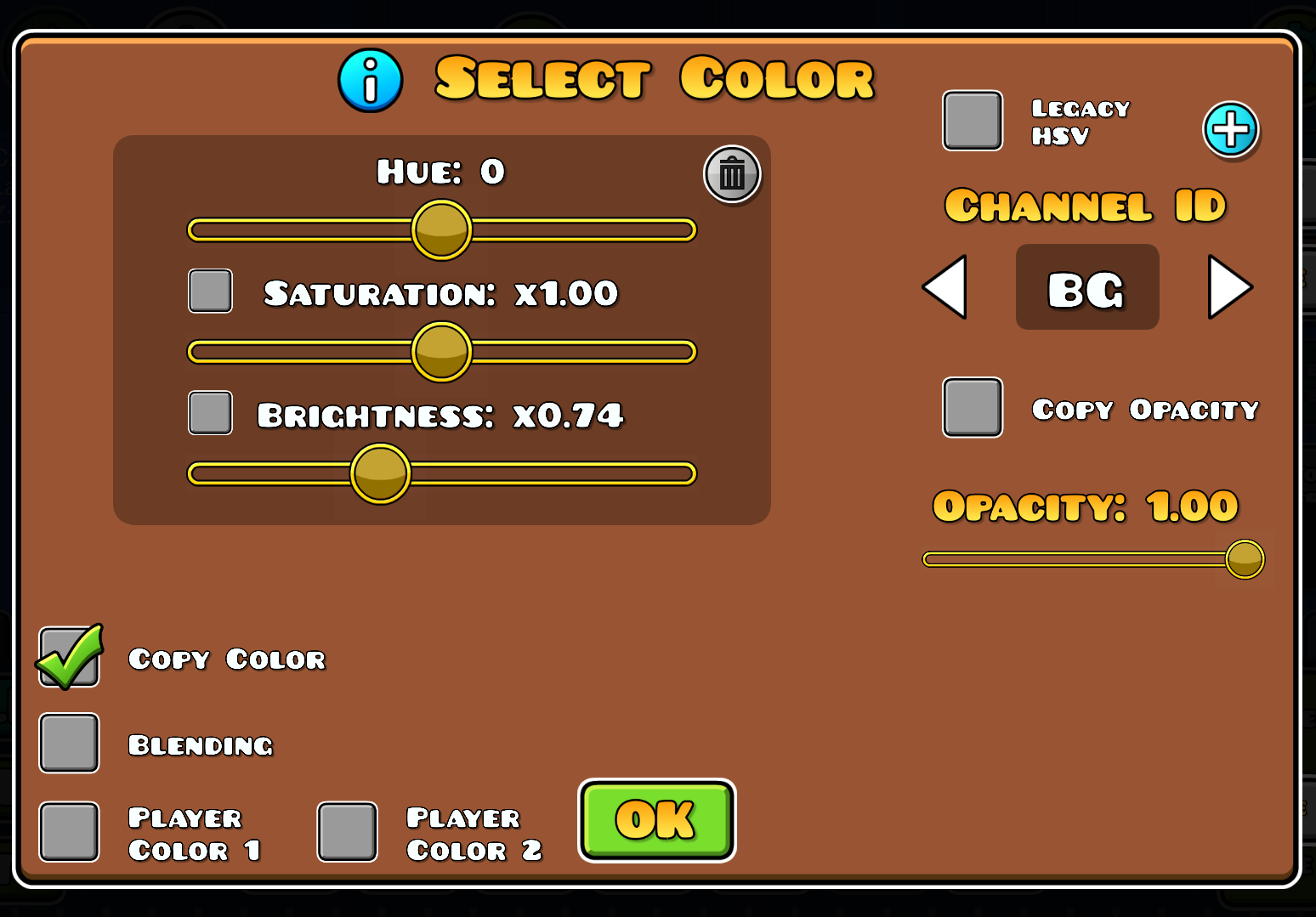 Layering Color Channel Configuration